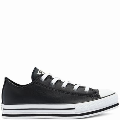 Gyerek Converse Leather EVA Platform Chuck Taylor All Star Tornacipő CO8793025 Fekete/Fehér